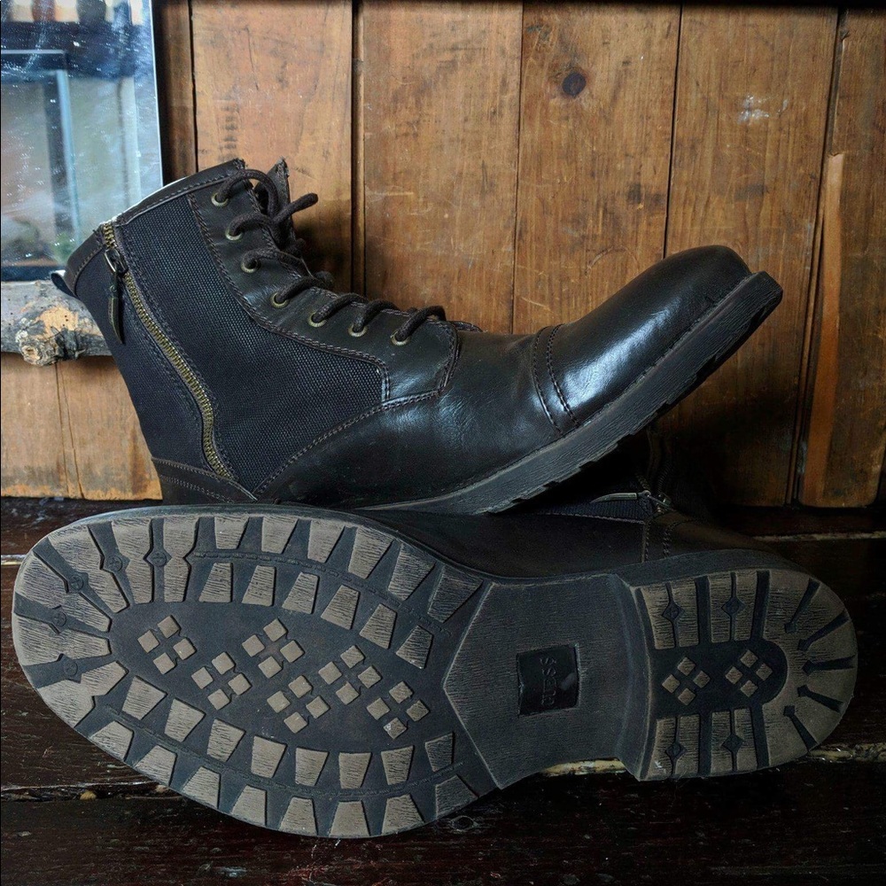 Guess Brown Leather Designer Boots